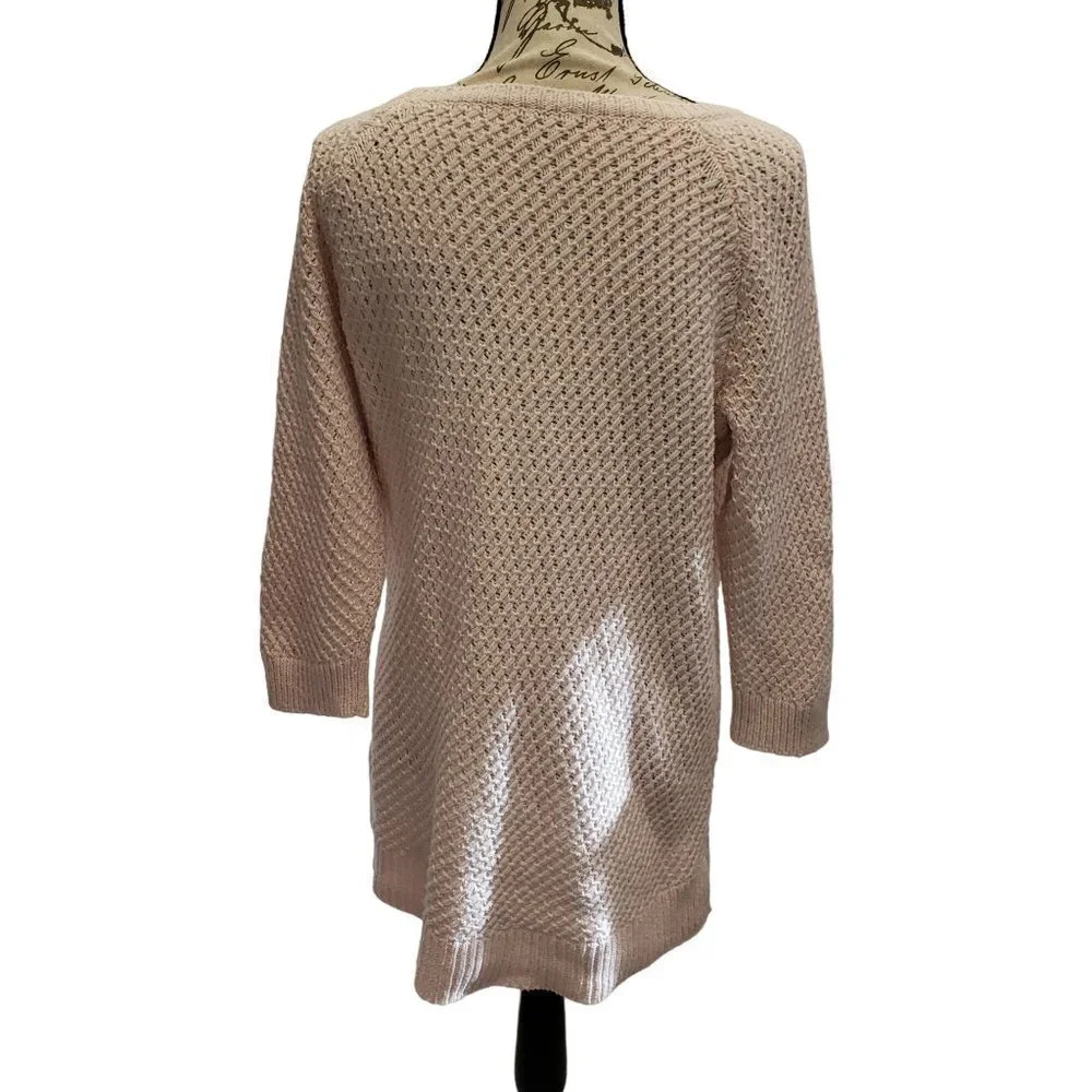 Talbots Creamy light pink Cotton Sweater Tunic Womens Size 1X Pre-Owned - Picture 9 of 9
